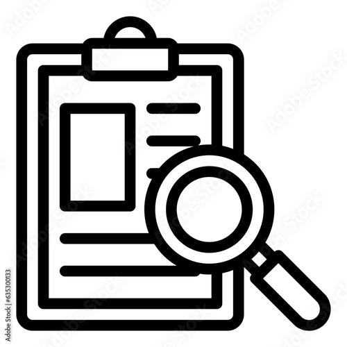 Investigation report outline icon