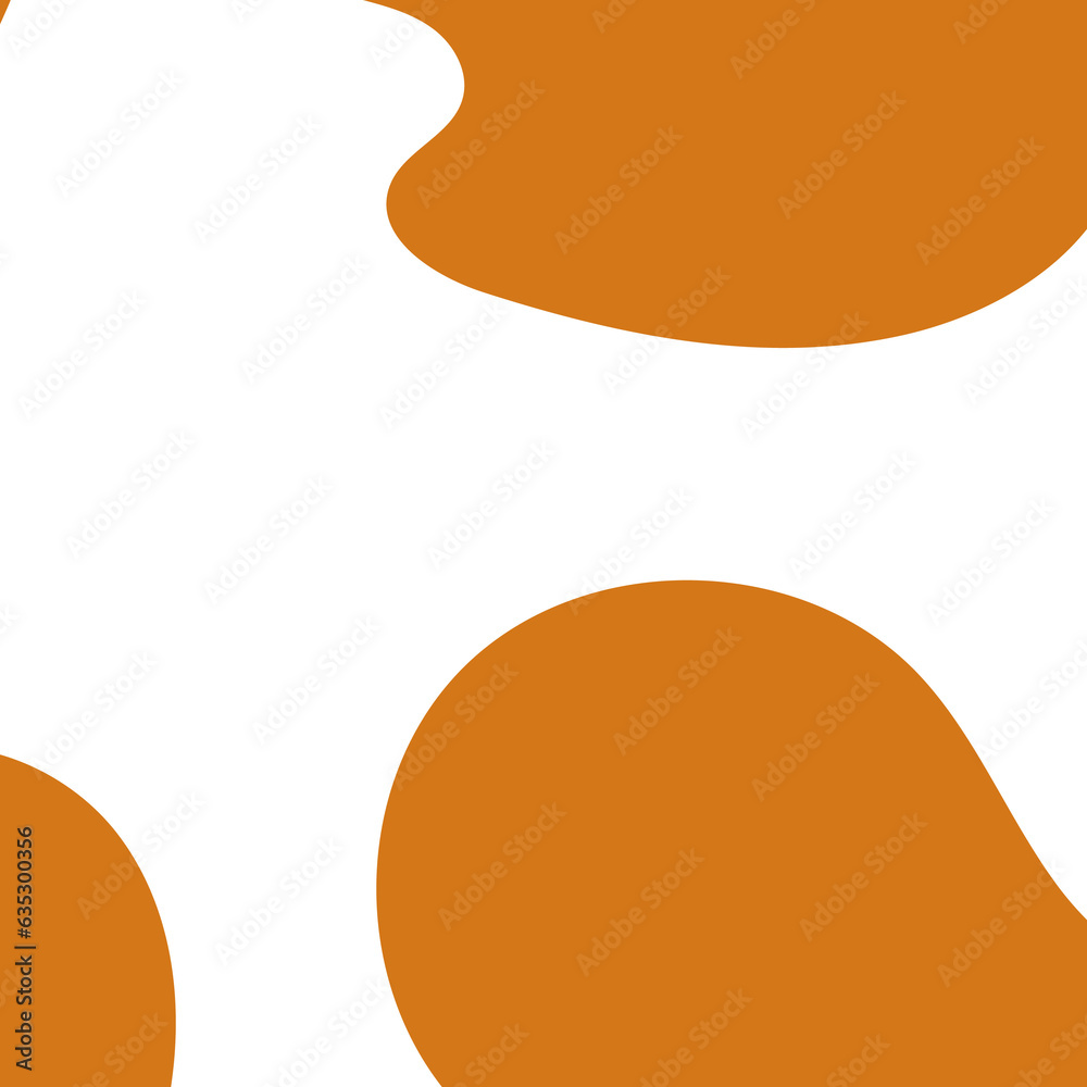 Orange Abstract Shapes Decor