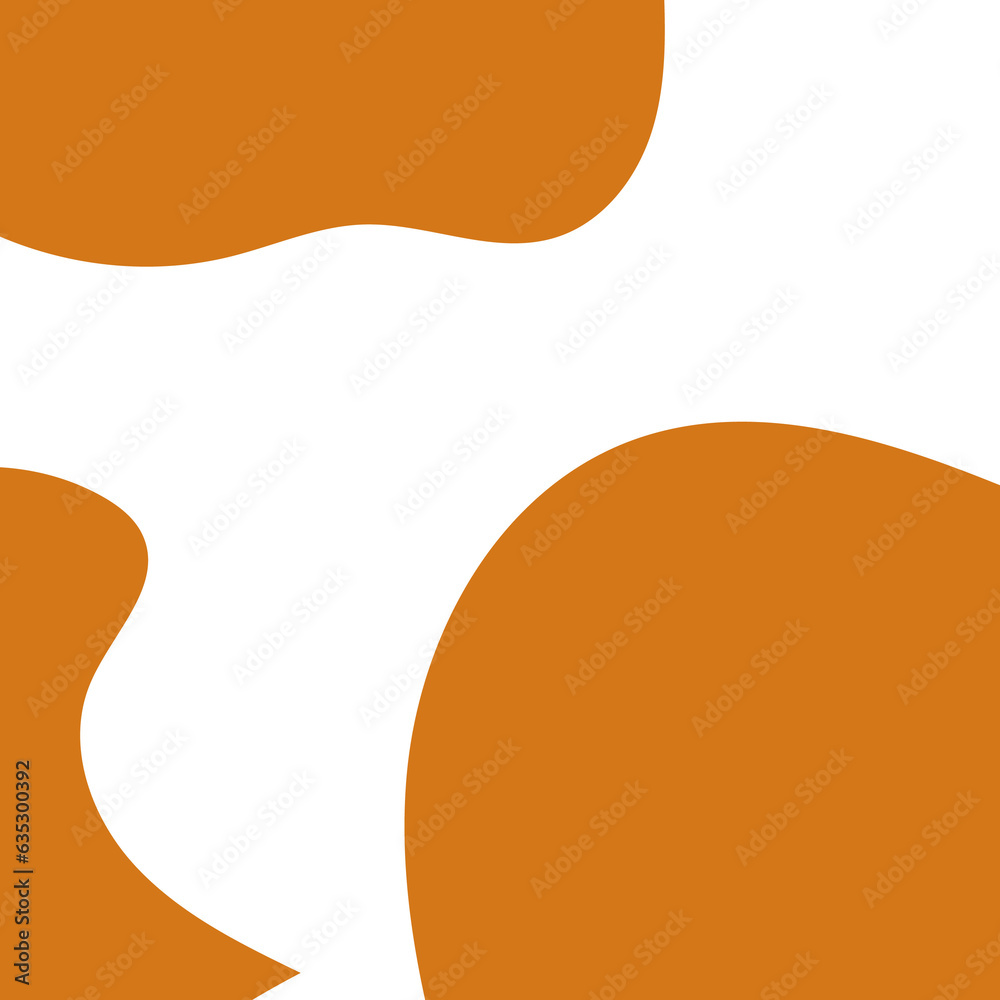 Orange Abstract Shapes Decor