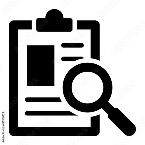 Investigation report solid icon