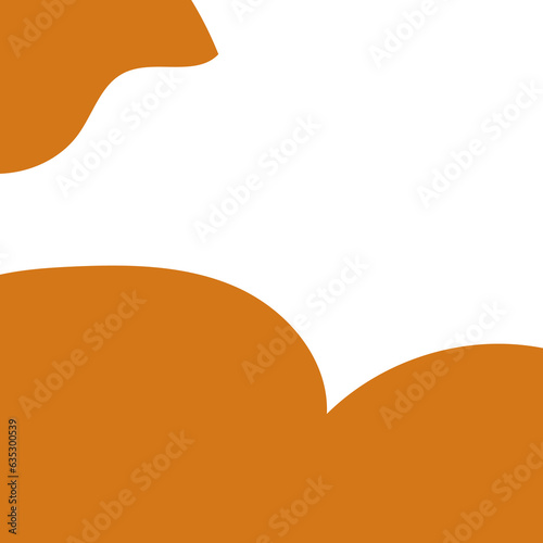 Orange Abstract Shapes Decor