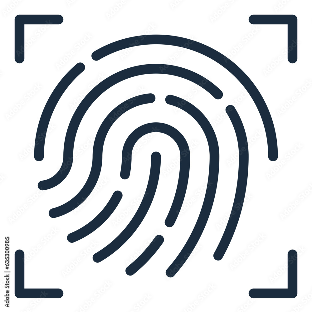 Fingerprint filled line icon Fingerprint filled line icon