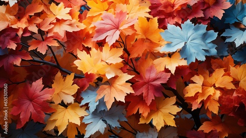 colorful autumn leaves background © mariyana_117