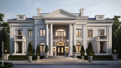 european house concept neoclassic style