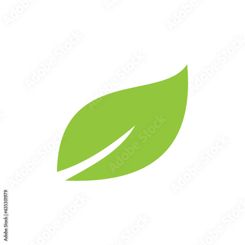 green leaf shape flat design for your logo or additional design needs