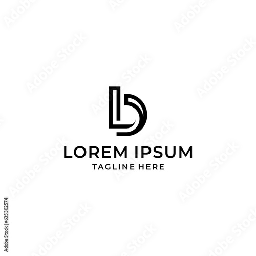 b bb initial logo design vector template