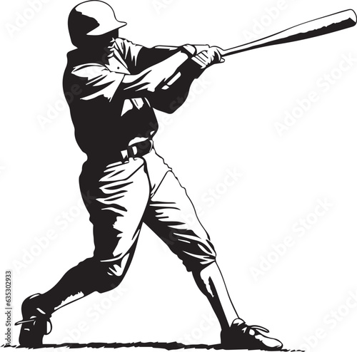 Baseball Batter Hat Bat Vintage Sport