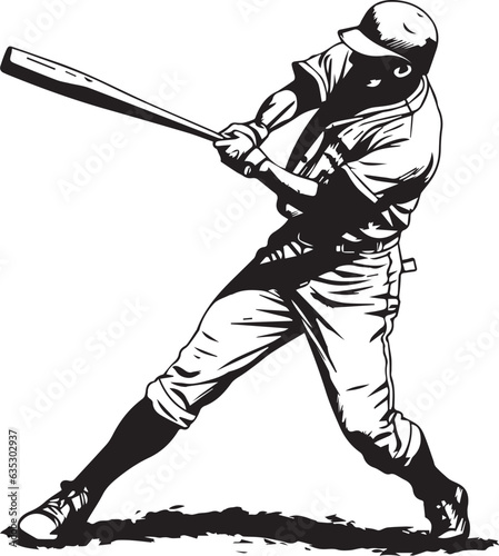 Baseball Batter Hat Bat Vintage Sport