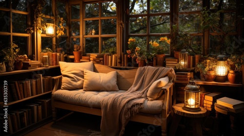 cozy autumn home living room