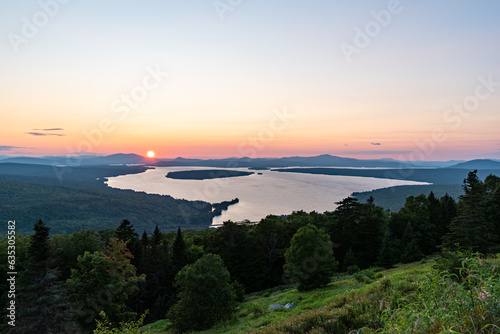 Fototapeta sunset at height of land