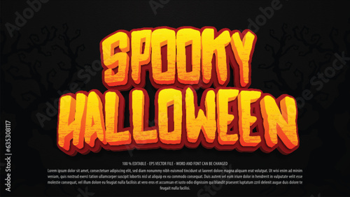 Spooky halloween theme editable text effect