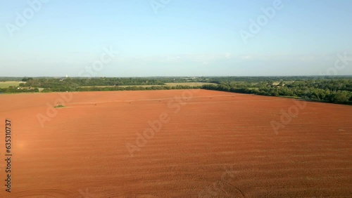 Aerial video farm landscape norman Oklahoma USA photo