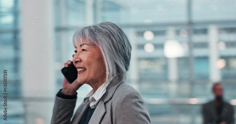 Corporate, phone call and Asian woman with communication, professional and discussion in a workplace. Japanese person, entrepreneur and business owner with a smartphone, conversation and connection Corporate, phone call and Asian woman with communication, professional and discussion in a workplace. Japanese person, entrepreneur and business owner with a smartphone, conversation and connection
