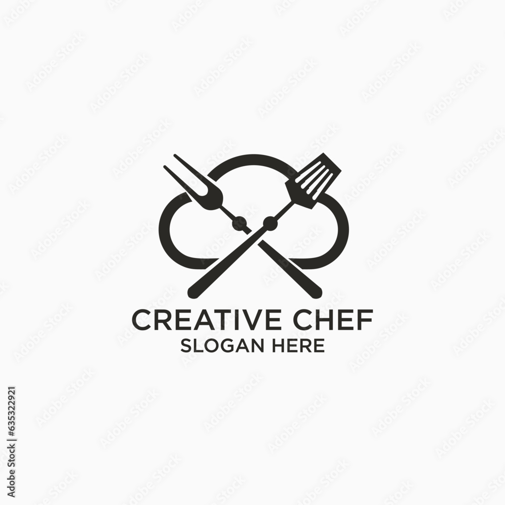Fast food chef home logo restaurant chef logo design concept Food Restaurant vector Fast food chef home logo restaurant chef logo design concept Food Restaurant vector