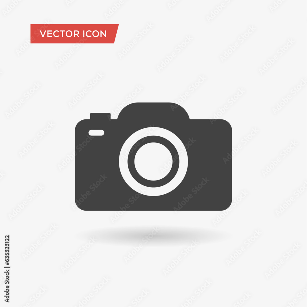 Camera icon. Photography symbol. Camera vector icon for website design, mobile app, and UI. Vector Illustration
