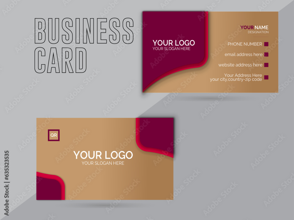 business card design Template Red and gold gradient Card.
business card design Template Red and gold gradient Card.
