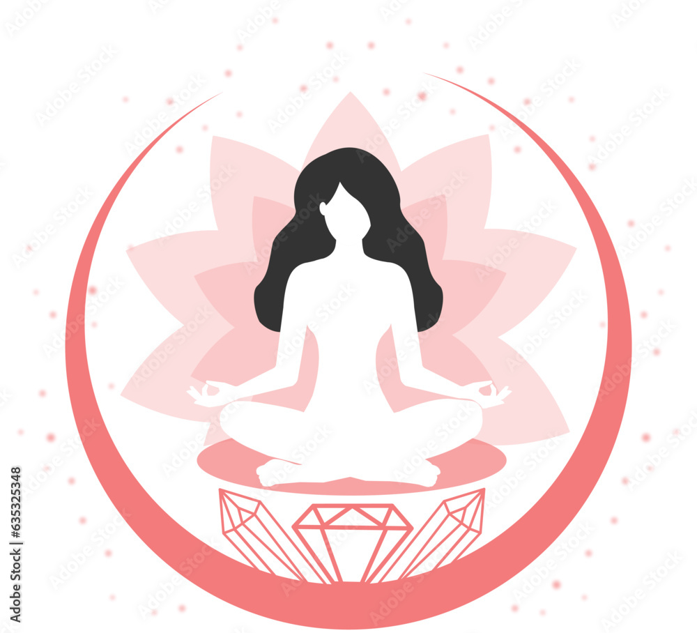 Meditation Woman | Meditating Mom  Logo | Relaxing Your mind  with Yoga and  Meditation | Meditation Class Logo | Creative Yoga Logo | Fitness Logo