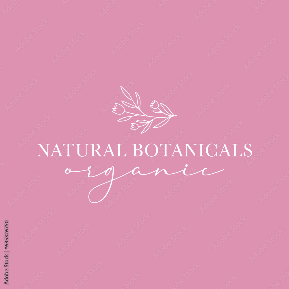 Natural botanicals organic typography slogan for t shirt printing, tee graphic design.  