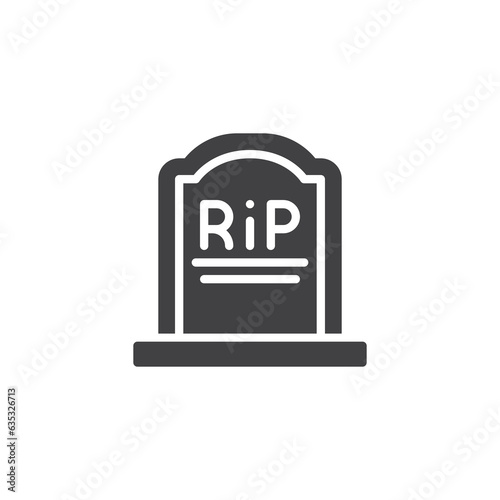 RIP Tombstone vector icon