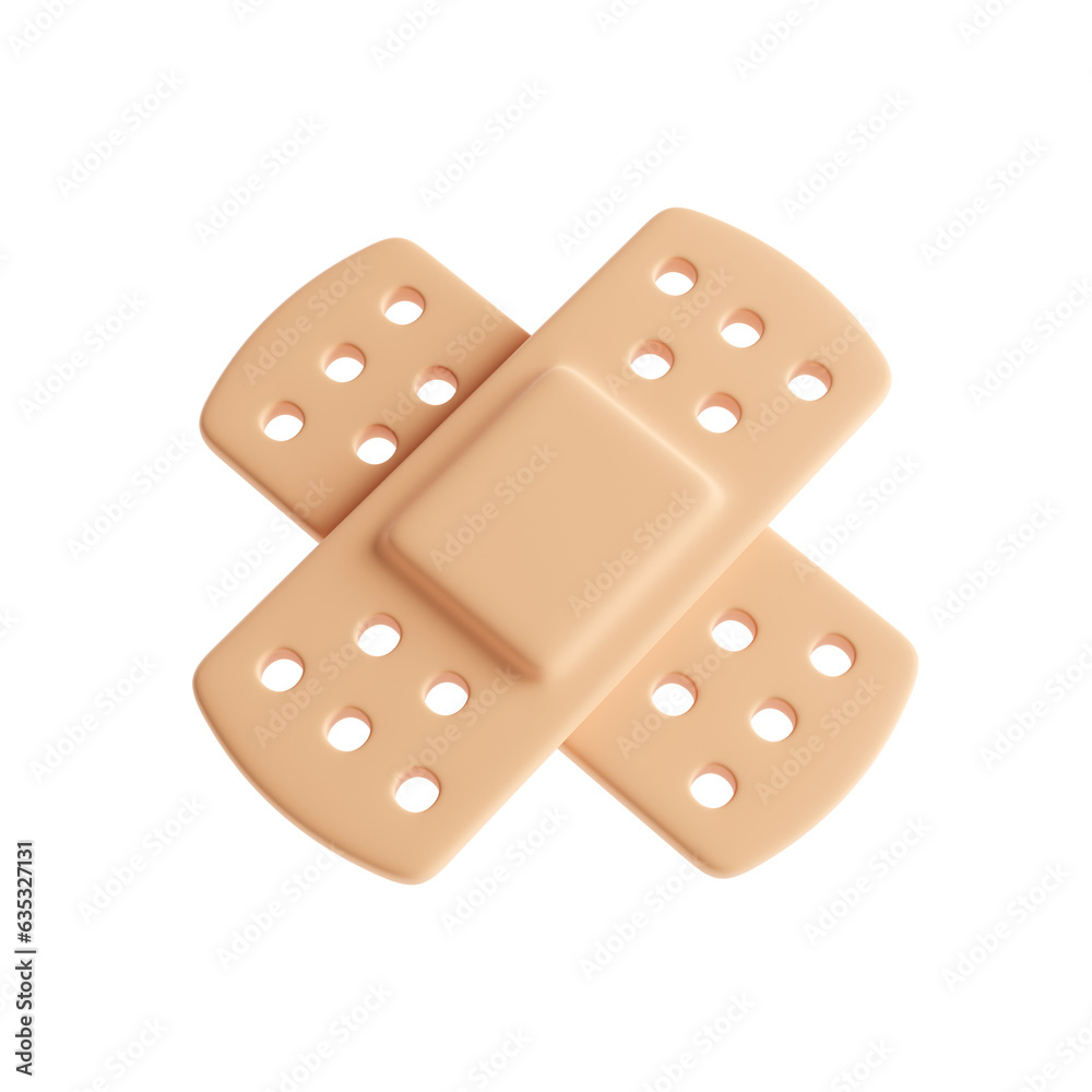Crossed adhesive bandages Crossed adhesive bandages
