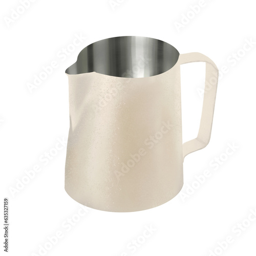 cream color pitcher