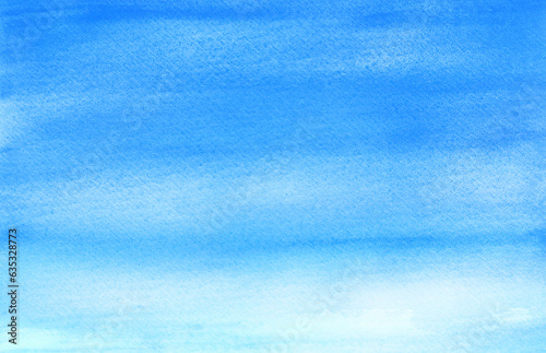 キャンバス地に描いた鮮やかなグラデーション背景 清々しい青空