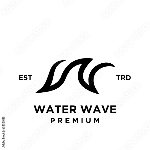 w letter water initial logo design template