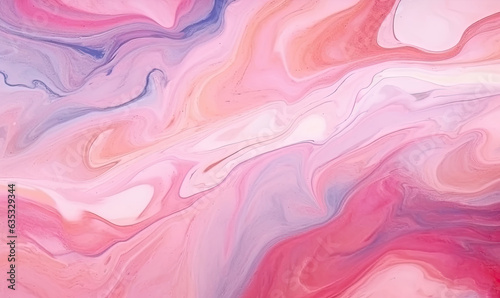 Texture of flow pink liquid paints. Spreading paint out wallpaper For banner, postcard, book illustration. Created with generative AI tools