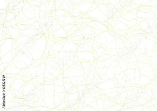 ランダムに描いた淡い黄色の曲線と背景透明