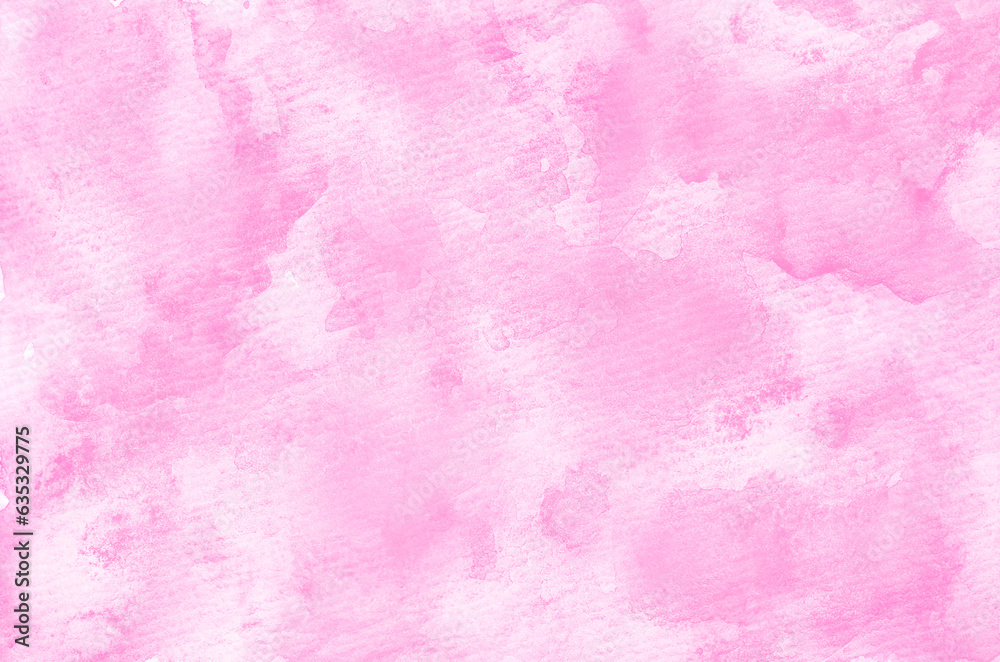 水彩をにじませたザラザラとした質感の紙背景　ピンク色