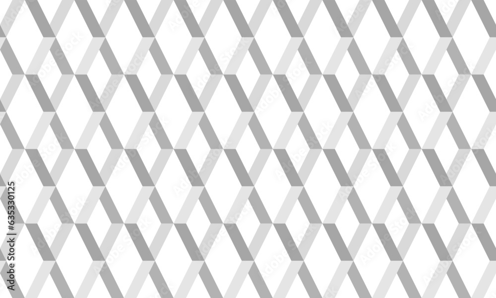 Gray rhombus 3d geometric seamless pattern. Vector Repeating Texture. Gray rhombus 3d geometric seamless pattern. Vector Repeating Texture.