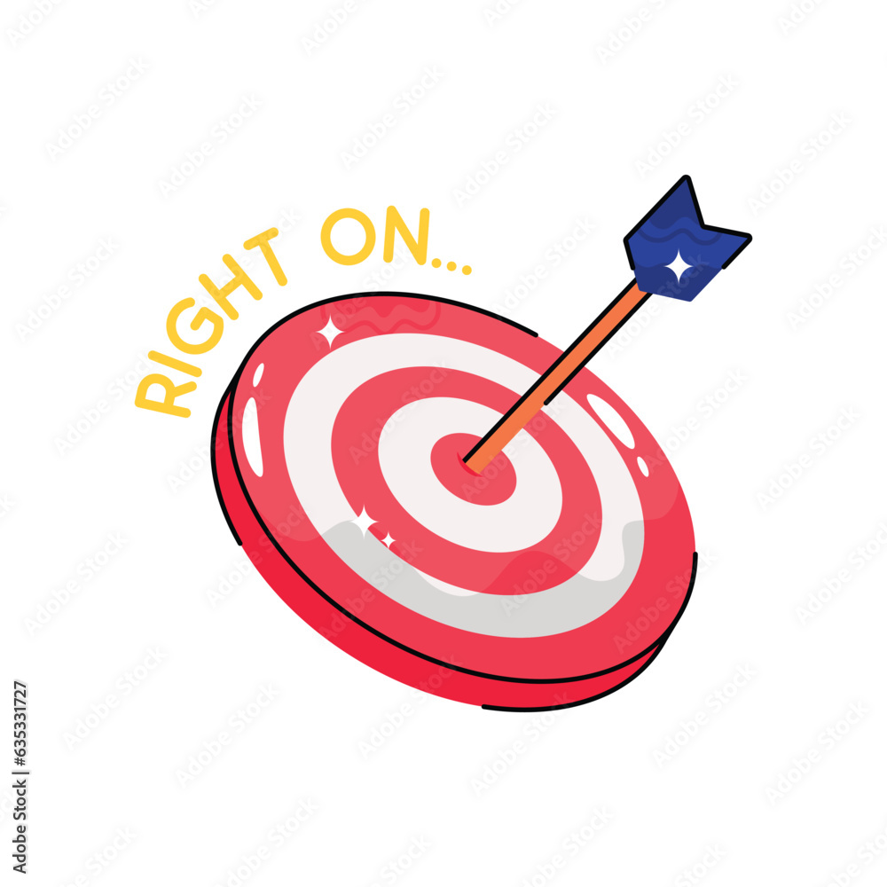Right on doodle vector outline Sticker. EPS 10 file Right on doodle vector outline Sticker. EPS 10 file