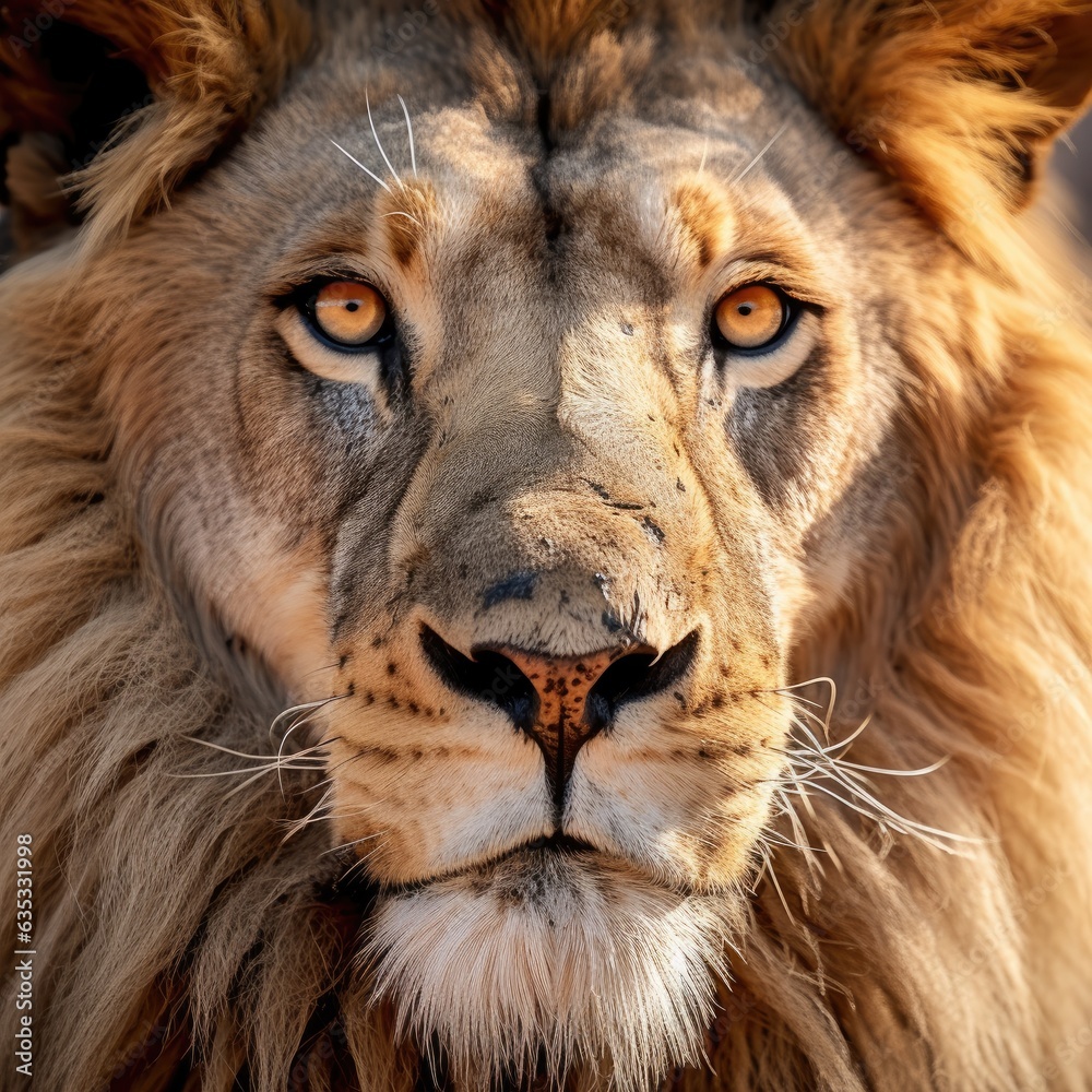 Closeup of a majestic lion (Generative AI) Closeup of a majestic lion (Generative AI)