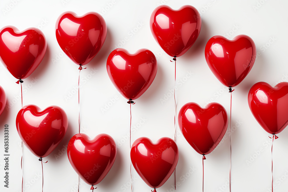heart ballons, AI generated