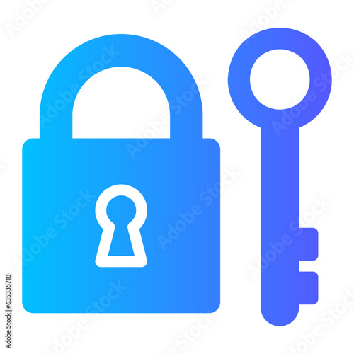 padlock gradient icon