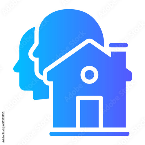 shared housing gradient icon