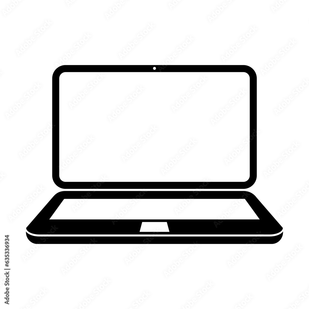 Laptop flat icon vector illustration computer symbol for graphic design, Web site, social media, UI, mobile app Laptop flat icon vector illustration computer symbol for graphic design, Web site, social media, UI, mobile app