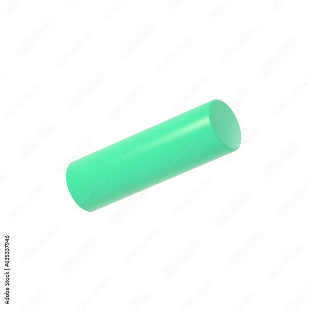Green cylinder 3d
