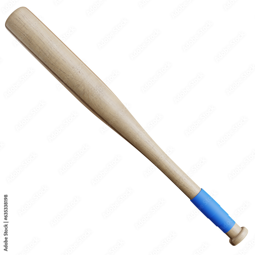 3d render of baseball bat sport equipment.