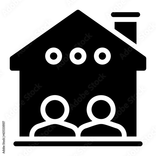 roommate glyph icon