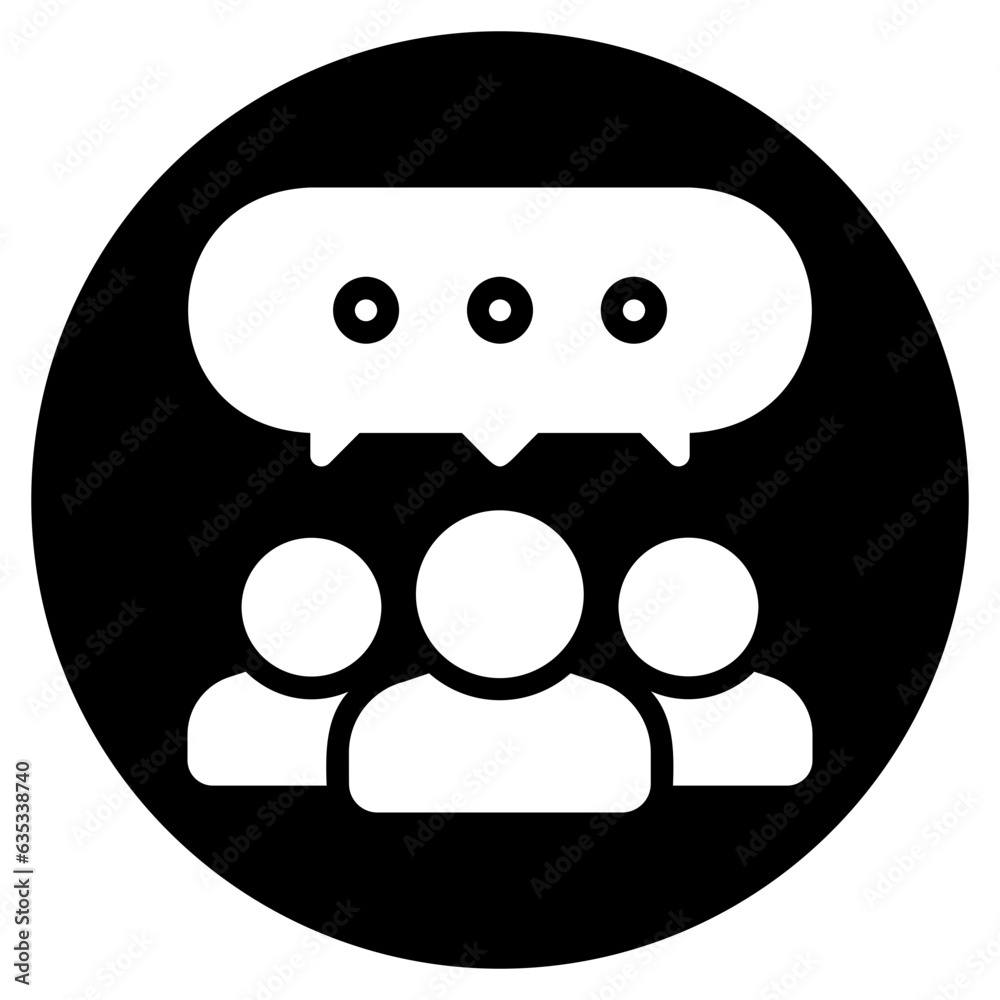 discussion glyph icon