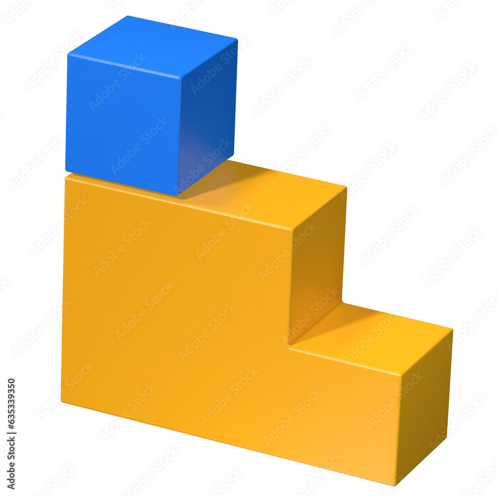 Two-tone stairs 3D Two-tone stairs 3D