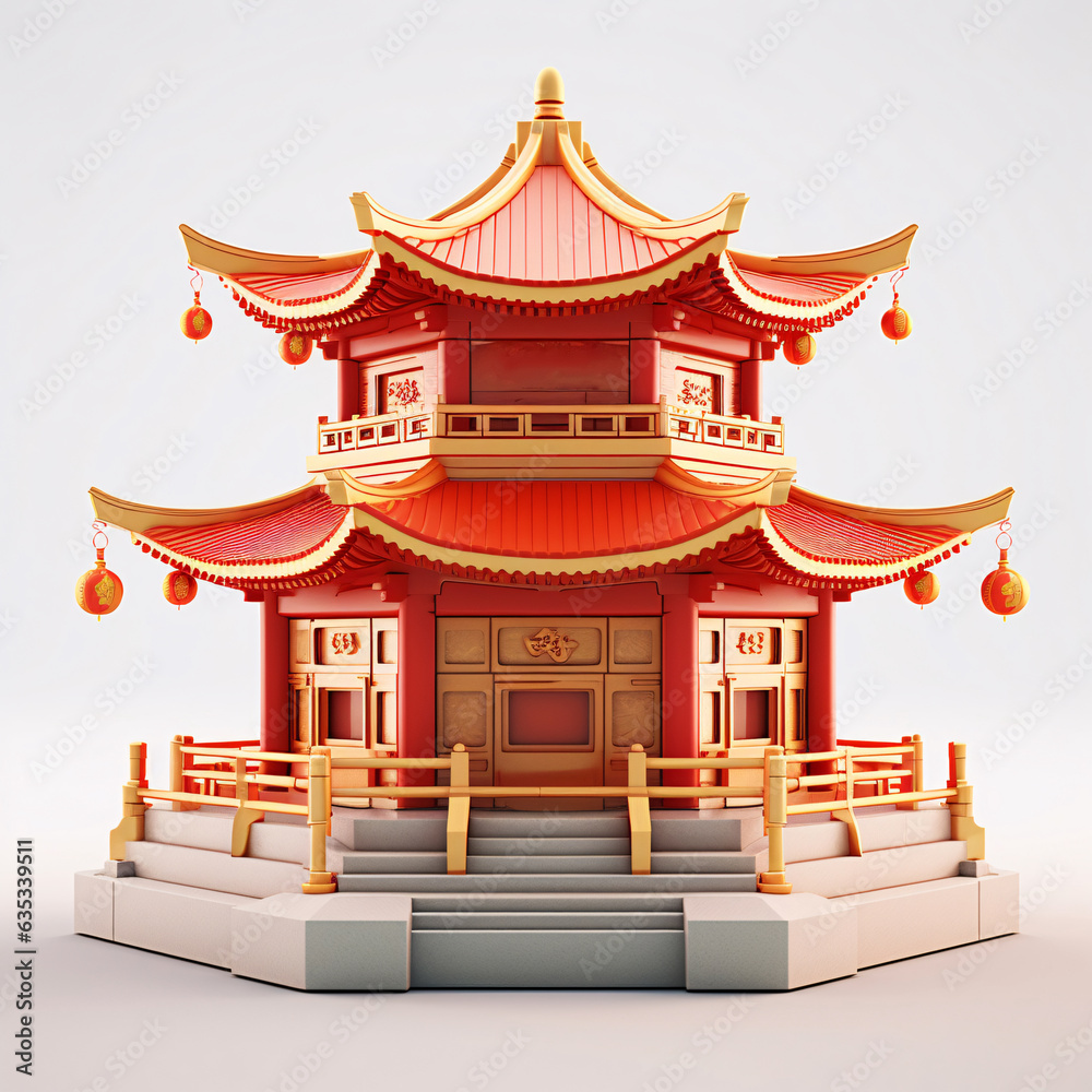 pagoda city landmark architectural illustration elements pagoda city landmark architectural illustration elements