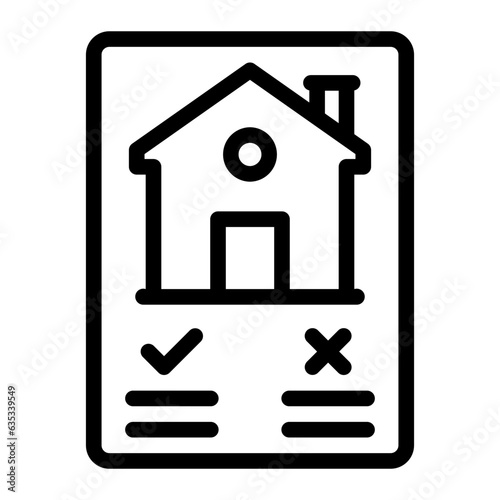 house rules line icon