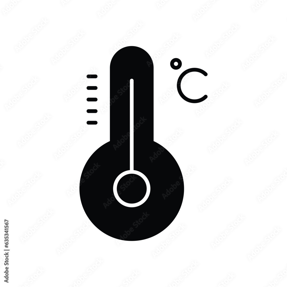 Temperature icon vector stock illustration. Temperature icon vector stock illustration.