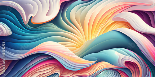 Synchromistic abstract background with pastel colors photo