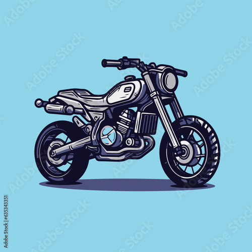 motorcycle lineart icon illustration logo