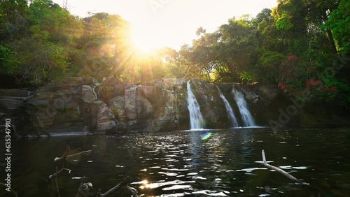 Timelapse footage of Sunset near Unexplored kote abbe falls of coorg Kodagu karnataka 