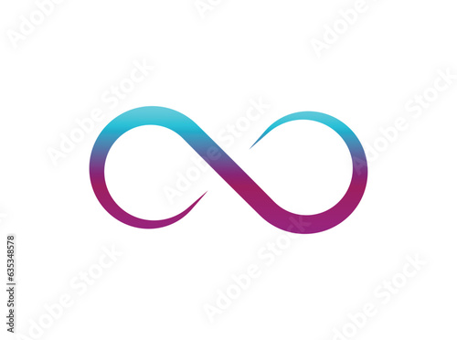 Infinity icon vector symbol illustration. infinity logo.