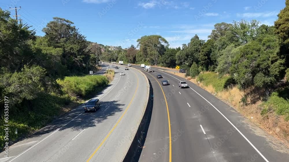 State Route 92 Highway, San Mateo, California, USA, West View, Normal Speed State Route 92 Highway, San Mateo, California, USA, West View, Normal Speed